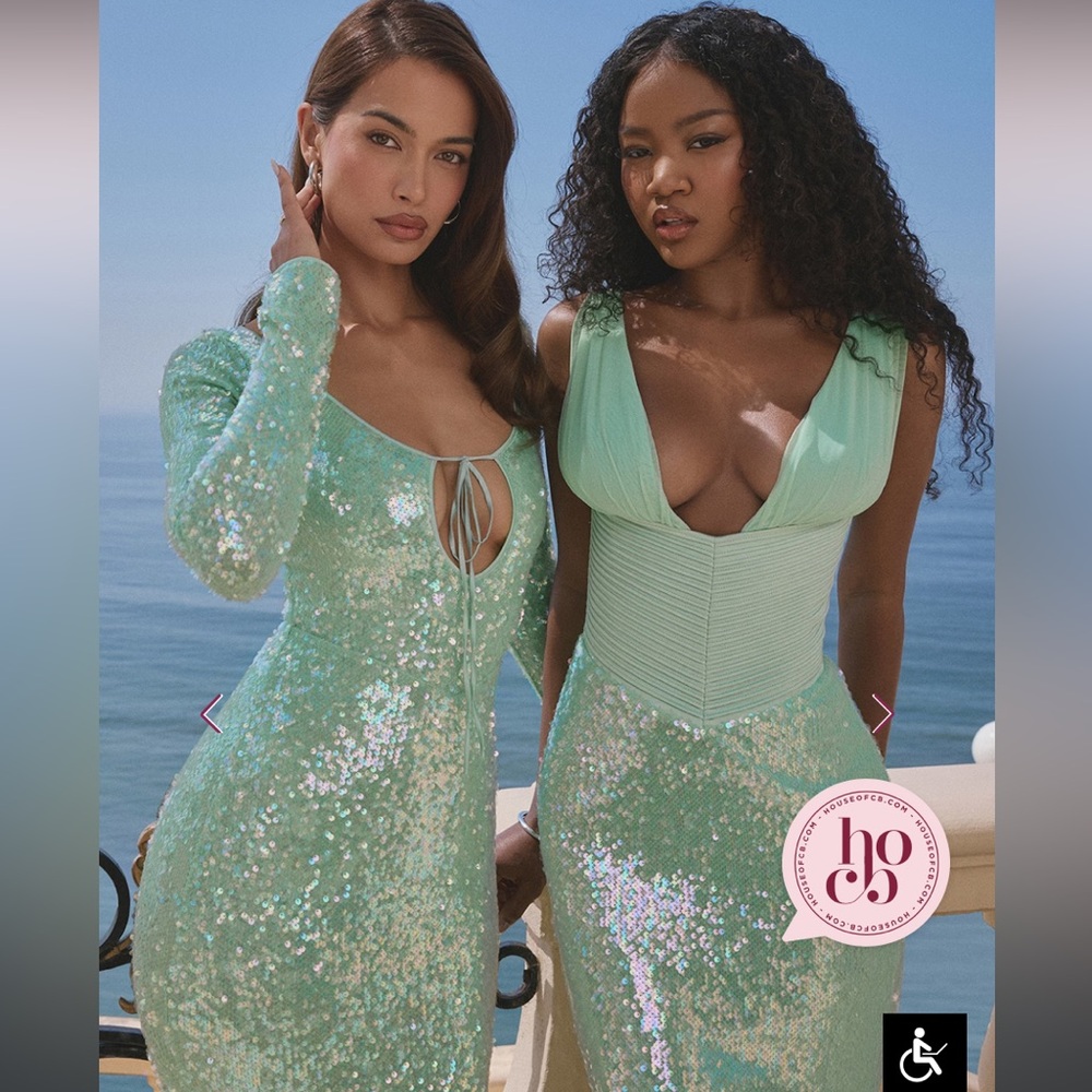 House of CB  Tatania
Seafoam Sequin Maxi Gown
USD $329 - Picture 11 of 16